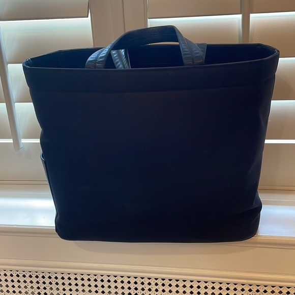 Bally black canvas and leather tote with dust bag - Picture 4 of 9